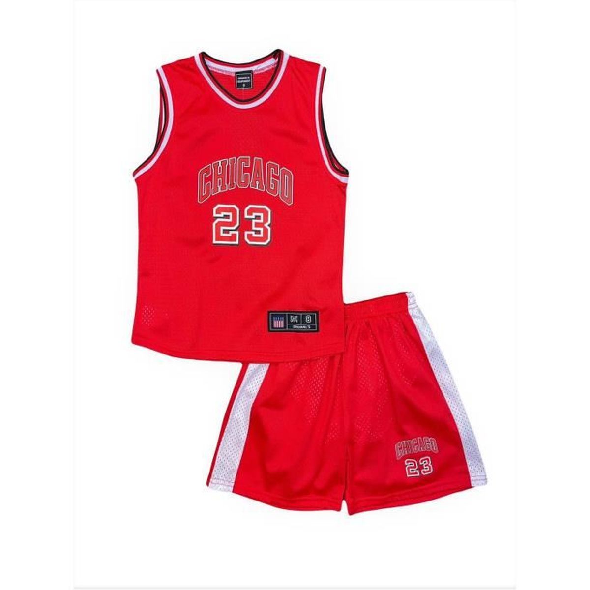 DaceStar 2 Pièces Maillot Basketball Enfant,Maillot Sans Manches Pantalon Court,Tenue Basket Enfant Garçon Et Fille,Ensemble Basket Enfant 4 6 8 10 12 14 Ans, Rouge, 6–8 Ans