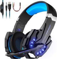 Casque Gaming avec Micro, Casque Gamer Filaire Compatible PS5, PS4, Xbox One, Nintendo Switch, PC, Casque Gamer Anti-Bruit, Basse