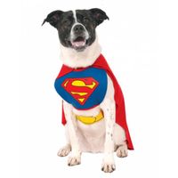 Déguisement pour chien Superman - Costume pour animal de compagnie - Taille M - Rouge et bleu