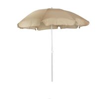 Parasol de Jardin - Chillvert - Gandía Aluminium Fixe - Diamètre 180 cm - Anti-UV 25 - Couleur Camel
