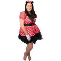 Déguisement Miss Mouse grande taille femme - Polyester - Noir - Carnaval