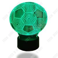 TD® 3D petite lampe de table football coloré lumière LED cadeau d'anniversaire, cadeau de vacances alimentation USB modèle tactile