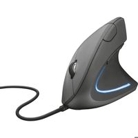 Trust Verto Souris Filaire Verticale,Ergonomique,1000-1600 DPI,Prévention Syndrome de la Souris et Epicondylite,pour
