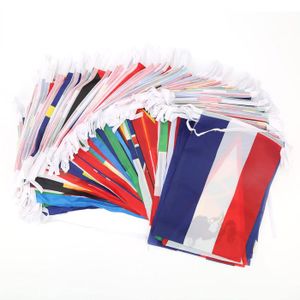 DRAPEAU DÉCORATIF Guirlande De 200 Drapeaux Nationaux Pour L'École, 