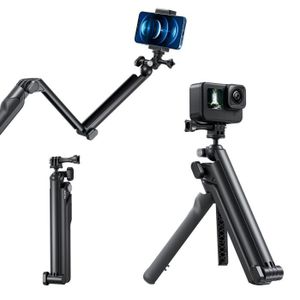 HSU Perche à Selfie pour GoPro, Perche Telescopique et Mini trépied pour Hero  12/11/10/9/8/7/6/5/4/3, Téléphones et Insta 360 Caméras : :  High-Tech