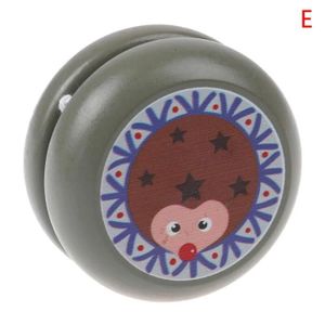 YOYO - ASTROJAX Yo-yo en bois à imprimé animal mignon pour enfant, jouet créatif de dessin animé, boule de 6cm