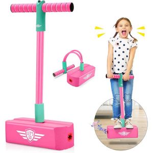 CORDE À SAUTER JOUET Pogo Stick pour Enfants - ZGEER - Fitness en plein air - Charge maximale 110 kg - Rose