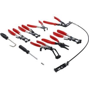 12pcs Pince de durite dessence Tuyau de durite dentraînement en métal reglable 8-12mm pour Voiture 
