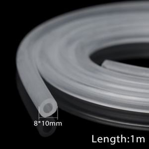 Buwei 10mm ID x 12mm OD Tube en Silicone de qualité Alimentaire Tuyau Flexible 1m Transparent 