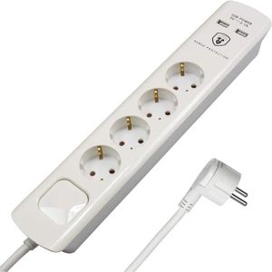 MULTIPRISE Feintech Multiprise 4 Ports + 2 Usb Charge Rapide 