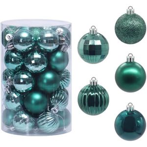 Thüringer verre eislack boules de Noël Vert Foncé Boules de Noël 4 5 6 7 8 cm 