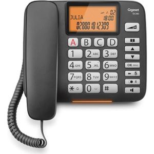 Téléphone fixe Téléphone Gigaset DL580 Noir - Grandes Touches - V