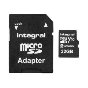 CARTE MÉMOIRE integral Mémoire Security Micro SD 32GB - INMSDH32