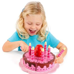 BeebeeRun 83 Pièces Jeux de Nourriture pour Enfants,Couper gâteau Anniversaire Jouet avec Crème glacée Panier,Jeu dimitation de Cuisine pour Enfants 3 4 5 Ans Support Dessert 