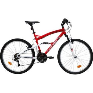 VTT VTT 26'' Tout Suspendu - Shimano - Freerider - Cadre Suspendu - Fourche Télescopique - 18 Vitesses