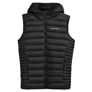 Doudoune Garçon Teddy Smith Marron Clair - Blouson Léger Rembourré à Capuche - Poches Zippées - Fermeture Zip Devant