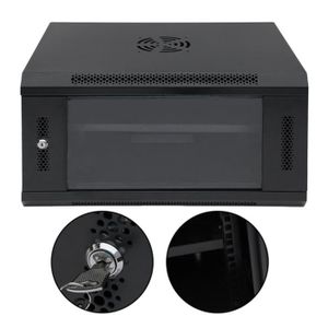 545 395 295 Mm Armoire Reseau Coffret Standard 6u Noir Profondeur Noir Prix Pas Cher Cdiscount