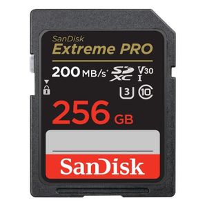CARTE MÉMOIRE SanDisk SD Carte Mémoire 256Go Extreme Pro SDHC SD