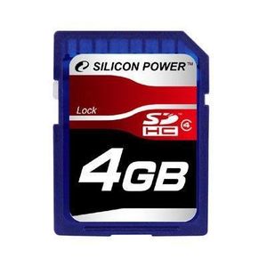 CARTE MÉMOIRE Carte mémoire SDHC Silicon Power 4GB CL4 - 4096 Mo
