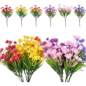 FLEUR ARTIFICIELLE Eozighi 12 Bouquets de Fleurs Artificielles, Artificielle Faux Fleurs en Plastique 6 Couleurs Extérieures Fausse Plantes Bouquet327