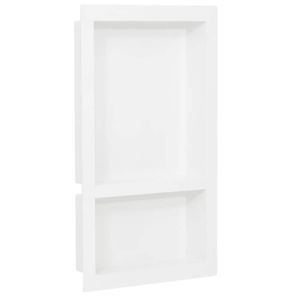 COLONNE DE DOUCHE vidaXL Niche de douche avec 2 compartiments Blanc brillant 41x69x9 cm  151398