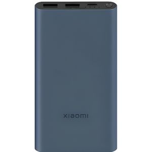 BATTERIE EXTERNE Xiaomi 22.5W Power Bank en bleu avec 10000mAh de charge rapide USB-A à 22.5W et USB-C à 22.5W, connexions : 2xUSB-A et 1xUSB-C,