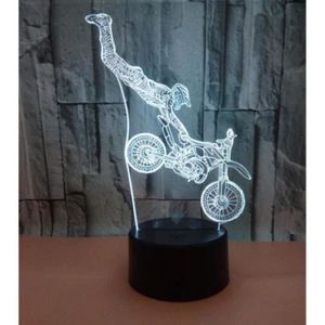 TROUSSE MANUCURE CD23981-3D Illusion Nuit Lumière Nouveauté Cadeau Moto Forme 3D Lampe Veilleuse Pour Enfants Illusion Atmosphère Sommeil Table LRK