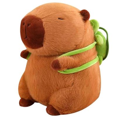 Kuyatioo Animal En Peluche Capybara,Peluche Capybara - Oreiller Cap De Simulation Mignon Avec Bavoiroreiller De Poupee Amz B0c