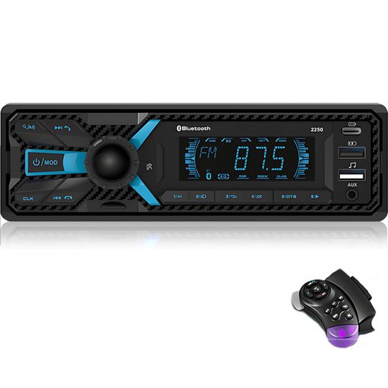 Autoradio Bluetooth Main Libre 5.0, FM Poste Radio Voiture Bluetooth Autoradio 1 Din Pour 12v Voiture Supporte 2 Usbauxsdtfmp3 Supporte Iosandroid 89643395