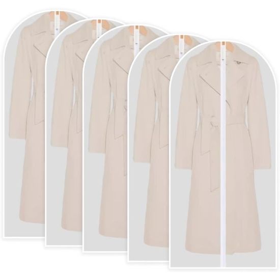 16 Housses de Vêtements,Housse Vetements à Suspendre Anti Poussière ,Manteaux,Housses de Vetements Protection Penderie 60 x 120/100/80cm | Leroy Merlin