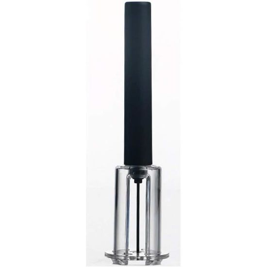 1 décapsuleur de bière avec 1 mini tire-bouchon en métal noir, tire-bouchon à éjection de type pistolet, portée de plus de 5 mètres, convient pour les fêtes, les bars