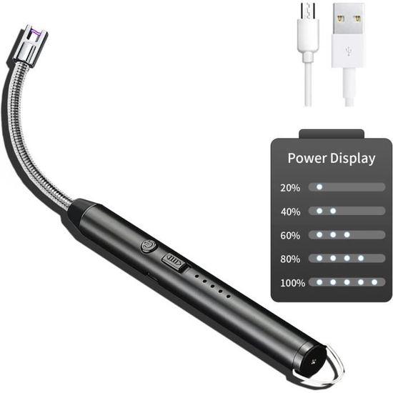 Briquet électrique Arc USB Rechargeable - Résistant Au Vent, Pour Barbecue Et Camping