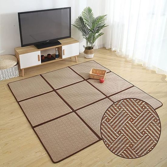 Bimiti Grand tapis de tatami japonais 180 cm x 180 cm pliable tatatami