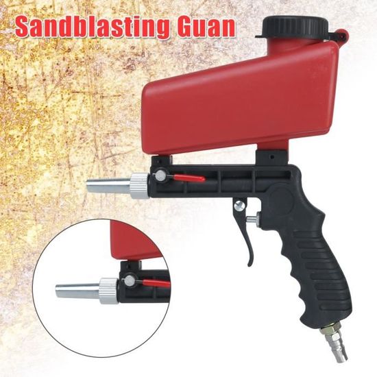 Pistolet à Sable Pneumatique NANPU - Alimentation Par Gravité - Buse Céramique - Pour Décapage, Gravure, Nettoyage