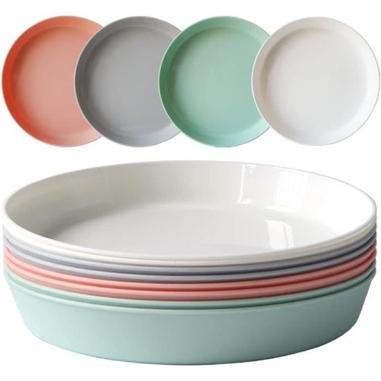Lot de 8 assiettes Lourioux - Ressourcerie Histoires Sans Fin