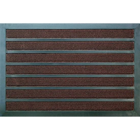Lot de 2 Tapis de porte paillasson 40x60cm Noir– FR