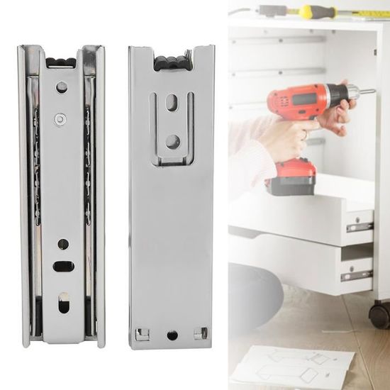 Glissières Pour Porte D'armoire Coulissante – Plastique Blanc, Autoportantes, France