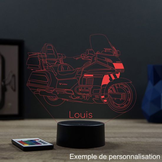 Lampe 3D Illusion - Moto Honda Goldwing 1500 - JNB-Maker - À Poser