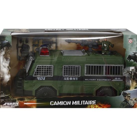 Camion Militaire France-Jouets Dodge Avec Mitraillettes - Bon État Boîte
