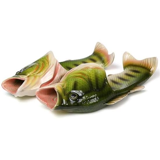 Uniqstore Sandales unisexes en forme de poisson Idée cadeau originale pour homme et femme Pour la plage ou la douche 