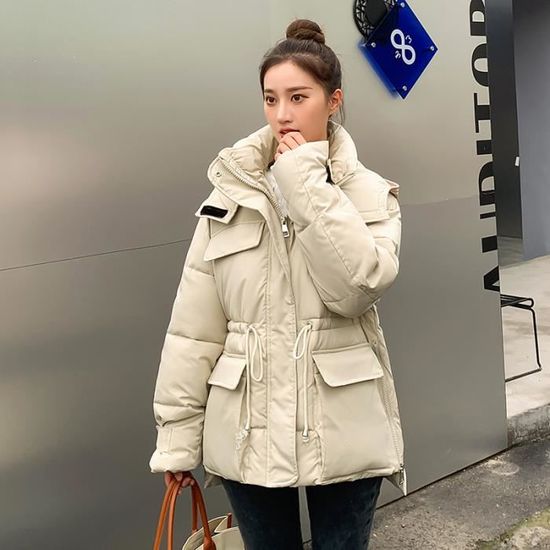 Doudoune Femme Grande Taille - Veste D'hiver Matelassée, Légère, Avec Poches Zippées - Coupe Classique, Pliable - Pour Quotidien, Extérieur, Voyages