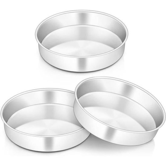 Lot De 3 Moules À Gâteau Ronds En Acier Inoxydable De 20,3 Cm, Parfaits