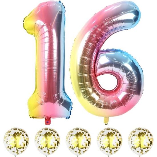 Toyland Ballons Barbie – Set De 2 : 1 Ballon Géant 106,7 Cm Et 1 Ballon Numéroté 101,6 Cm – Déco Anniversaire Enfant