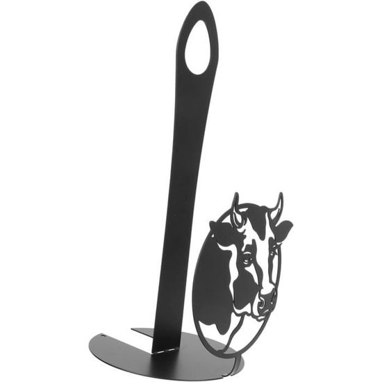 Porte-essuie-tout En Fer Forme Coq Coloré - Base Lestée Stable - 38x16,4 Cm - Décoration Cuisine - 7