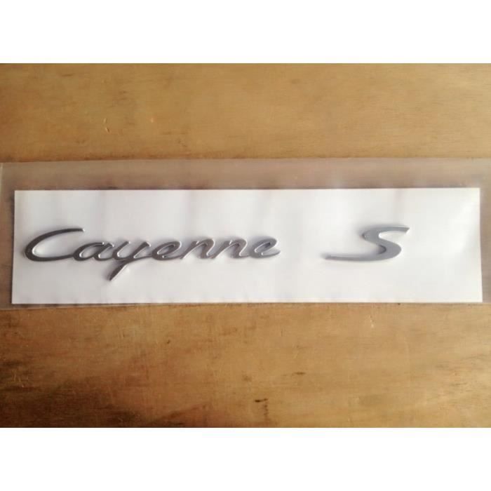Logo coffre Cayenne S Porsche chromé voiture emblème sigle insigne