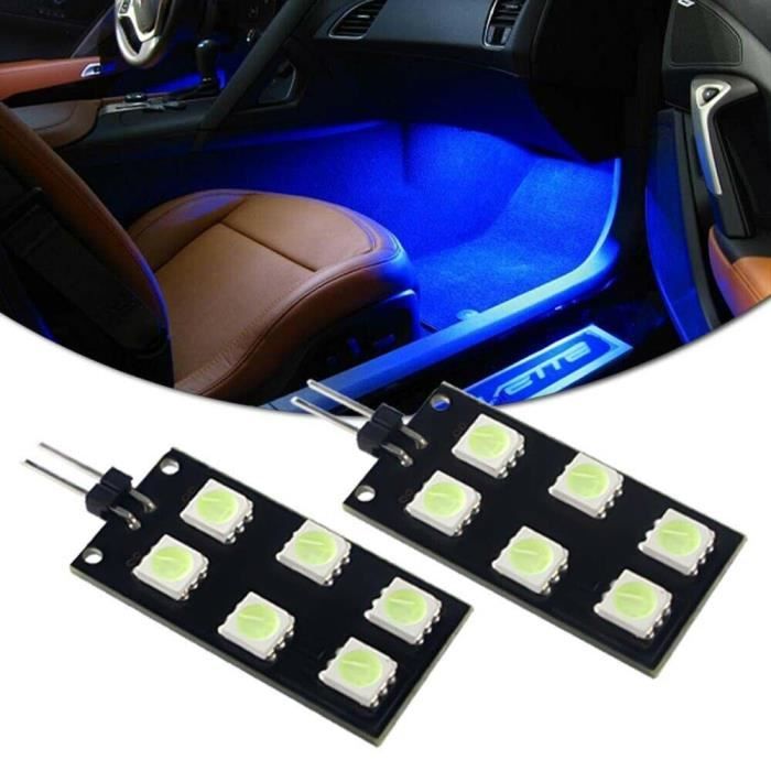 JDM Branchez le bleu lumineux lumineux 6-SMD LED dans les panneaux Footwell s'allume pour Audi 2008-2015