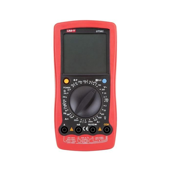 Multimètres UNI-BALL T mie0083-UT58 C Multimètre numérique AC-DC Testeur de tension 2270