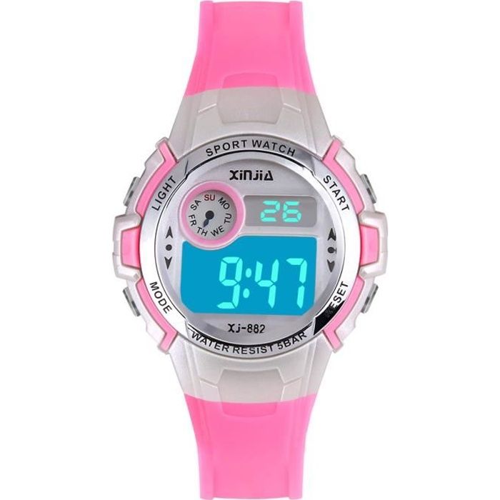 Montre Enfant pour Garçons Filles,Ado Digitale Extérieur Sport 50m Etanche Montre Et Protection Environnementale Non Toxique Sang