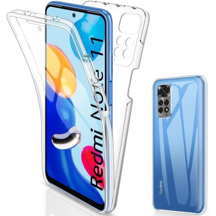 Coque pour Xiaomi Redmi Note 11, Coque Redmi Note 11S, Transparent Silicone TPU Case Intégral 360 Degres Full Body Protection[L11]