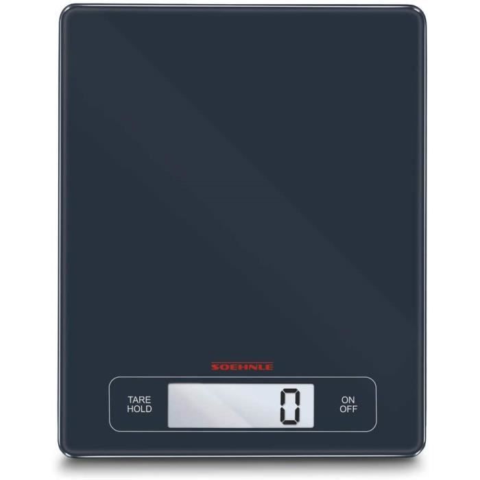 Soehnle Balance Électronique Page Profi, pèse aliment écran large multi fonctions Tare & Hold, balance alimentaire capacité 15 kg, b